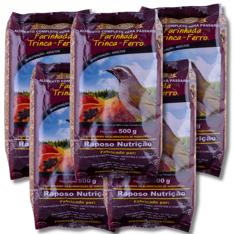 KIT - 5 FARINHADA TRINCA FERRO MANGA - 500G CADA