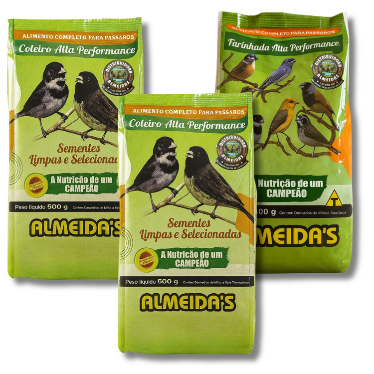 2 COLEIRO ALTA PERFORMANCE + 1 FARINHADA ALTA PERFORMANCE