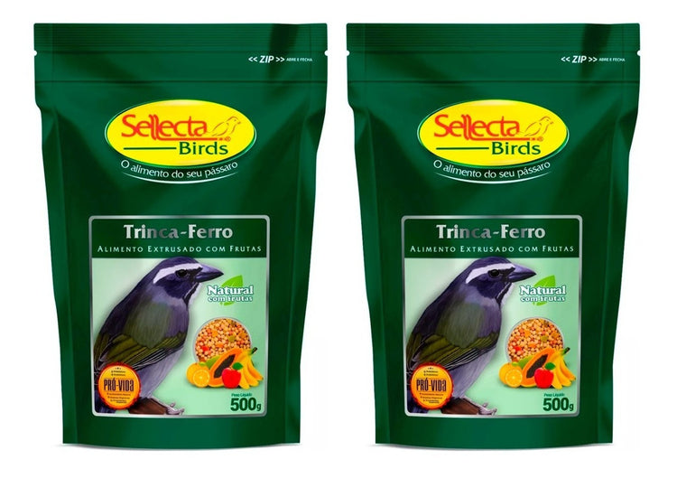 KIT 2 SELLECTA TRINCA FERRO NATURAL COM FRUTAS - 500G CADA