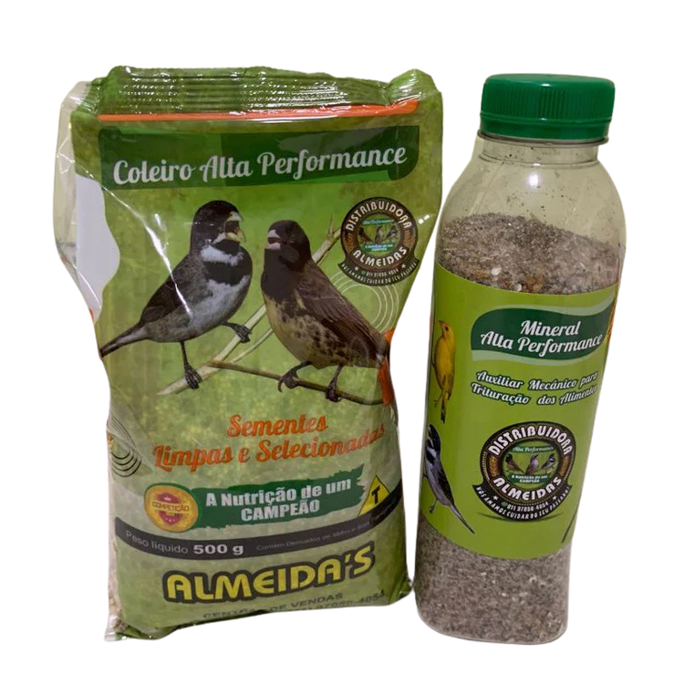 KIT 1 COLEIRO ALTA PERFORMANCE + 1 GRIT MINERAL FINO