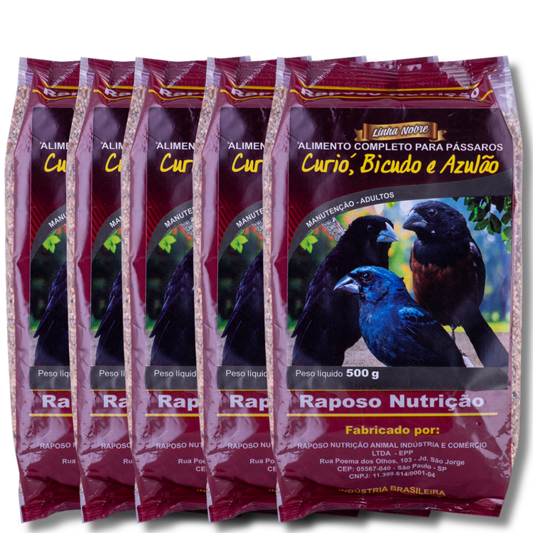 KIT - 5 MISTURA CURIÓ, BICUDO E AZULÃO - 500G CADA