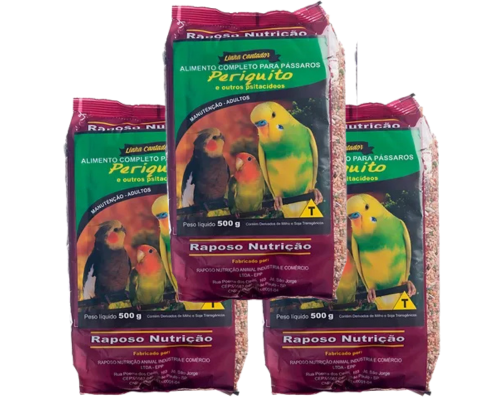KIT C/3 MISTURA DE PERIQUITO 500GR - LINHA CANTADOR