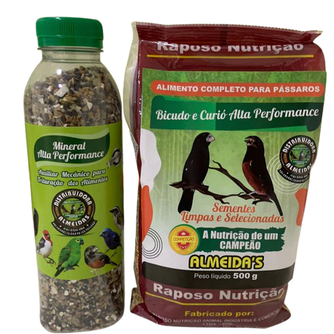 KIT - 1 BICUDO E CURIÓ ALTA PERFORMANCE + 1 GRIT MINERAL C/ CARVÃO