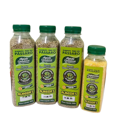 Combo econômico: 3 ALPISTE + 1 CANJIQUINHA ALTA PERFORMANCE