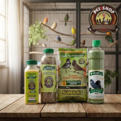Kit Coleiro Alta Performance + Canjiquinha + Grit + Alcon