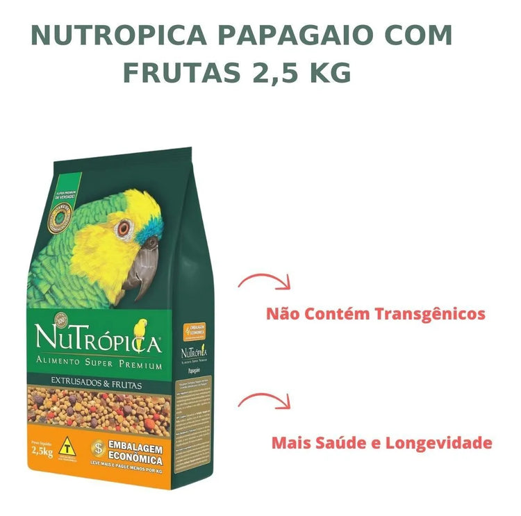 NUTROPICA PAPAGAIO COM FRUTAS 2,5KG