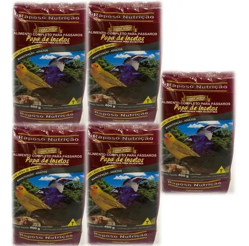 KIT - 5 PAPA DE INSETOS - 400G CADA