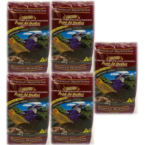 KIT - 5 PAPA DE INSETOS - 400G CADA