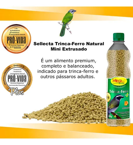 KIT - 2 SELLECTA TRINCA FERRO MINI EXTRUSADO NATURAL - 300G CADA