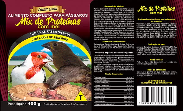 KIT C/3 MIX DE PROTEINA 400GR CADA LINHA OURO