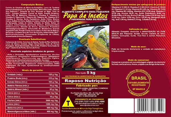 PAPA DE INSETOS RAPOSO - 400G