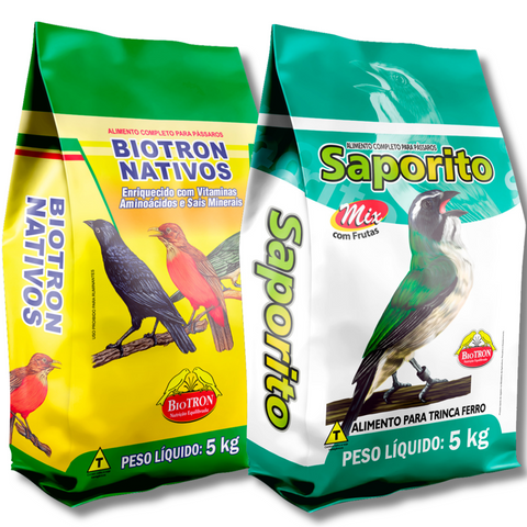 KIT - 1 BIOTRON NATIVOS 5KG + 1 SAPORITO MIX 5KG