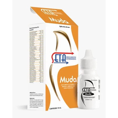 SETA MUDA 15ML - Suplemento Vitamínico e Aminoácidos para Pássaros