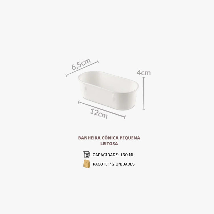 BANHEIRA PEQUENA CÔNICA LEITOSA 32.2