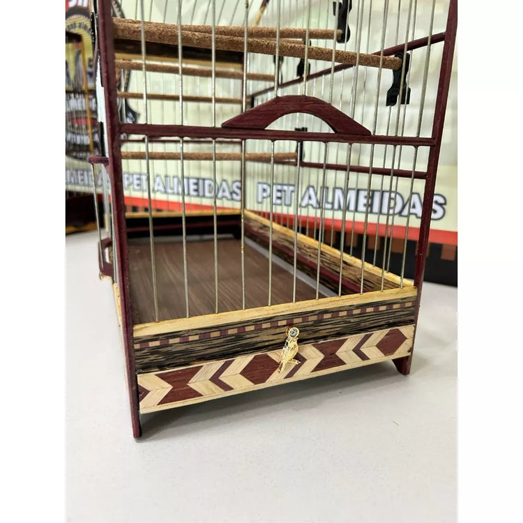 GAIOLA DE PASSEIO COLEIRO REDUZIDA COQUEIRO COM ROXINHO