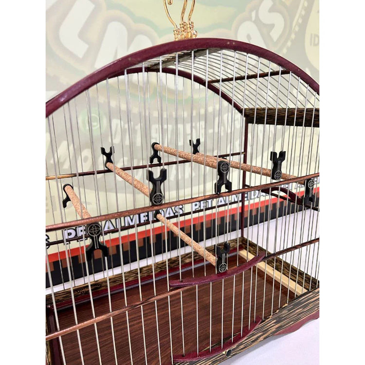 GAIOLA DE PASSEIO COLEIRO DE COQUEIRO COM ROXINHO