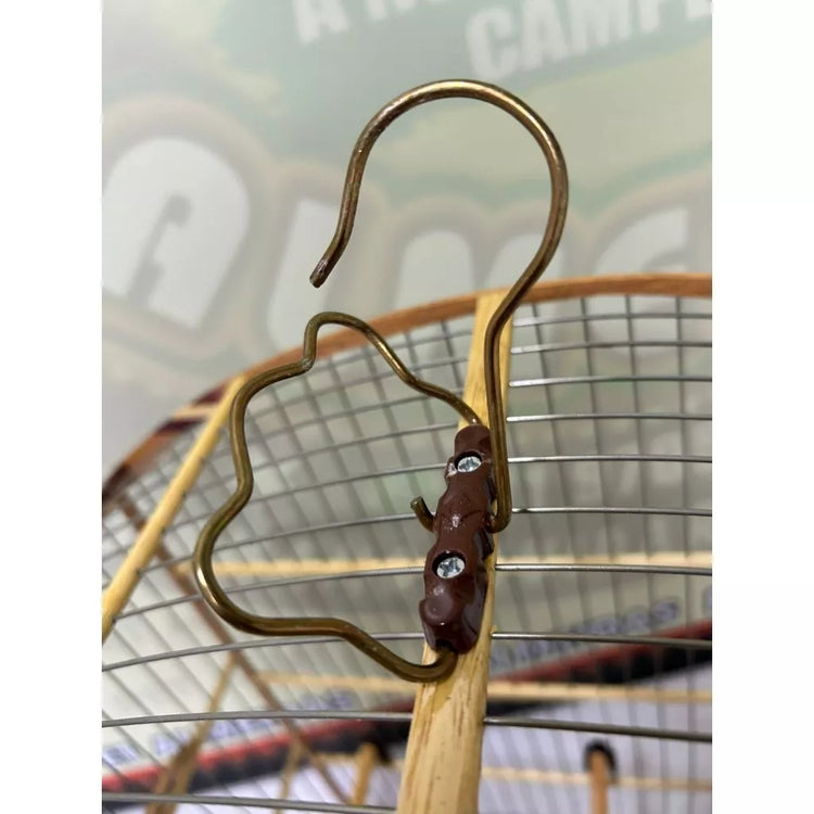 GAIOLA DE PASSEIO PARA TIZIU - MALHA FINA, MARCHETARIA FITA FINA E TALA DE ARAME