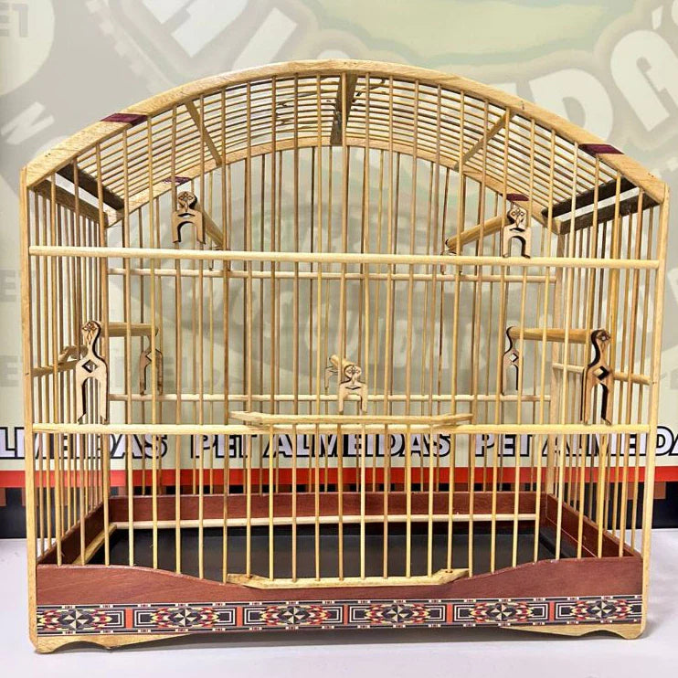 GAIOLA DE PASSEIO COLEIRO/ MALHA FINA - MARCHETARIA FITA FINA