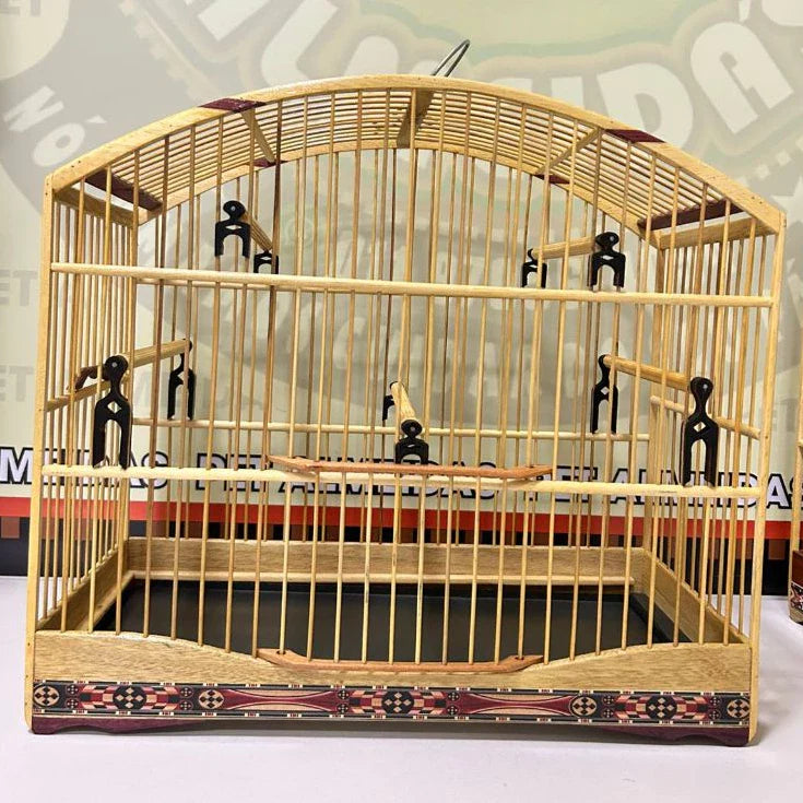 GAIOLA DE PASSEIO COLEIRO/ MALHA FINA - MARCHETARIA FITA FINA