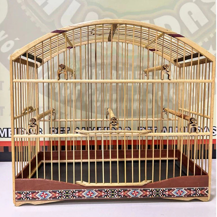 GAIOLA DE PASSEIO COLEIRO/ MALHA FINA - MARCHETARIA FITA FINA