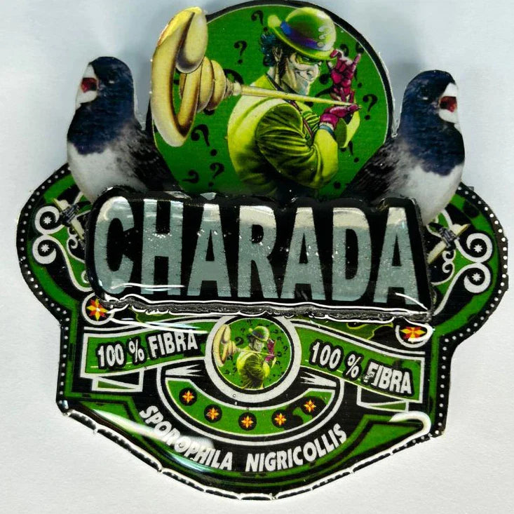 PLACA DE BAIANO P. BRANCO PERSONALIZADA EM 3D COM O NOME DO PÁSSARO