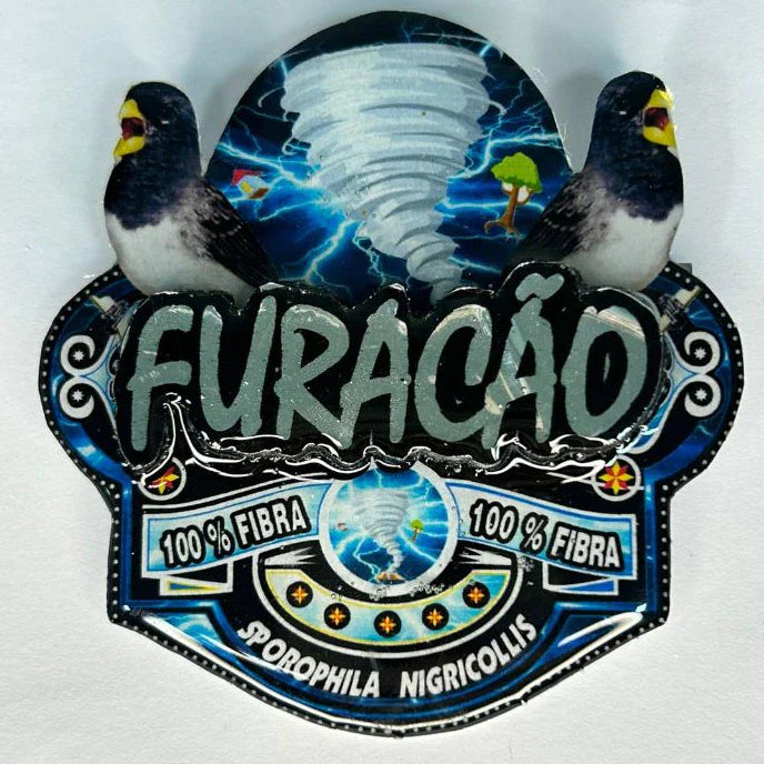 PLACA DE BAIANO P. BRANCO PERSONALIZADA EM 3D COM O NOME DO PÁSSARO