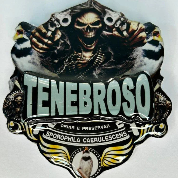 PLACA DE COLEIRO PERSONALIZADA EM 3D COM NOME DO PÁSSARO