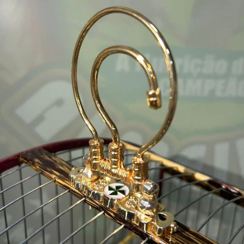 GANCHO DOURADO DE GAIOLA TAMANHO MÉDIO COM RESINA