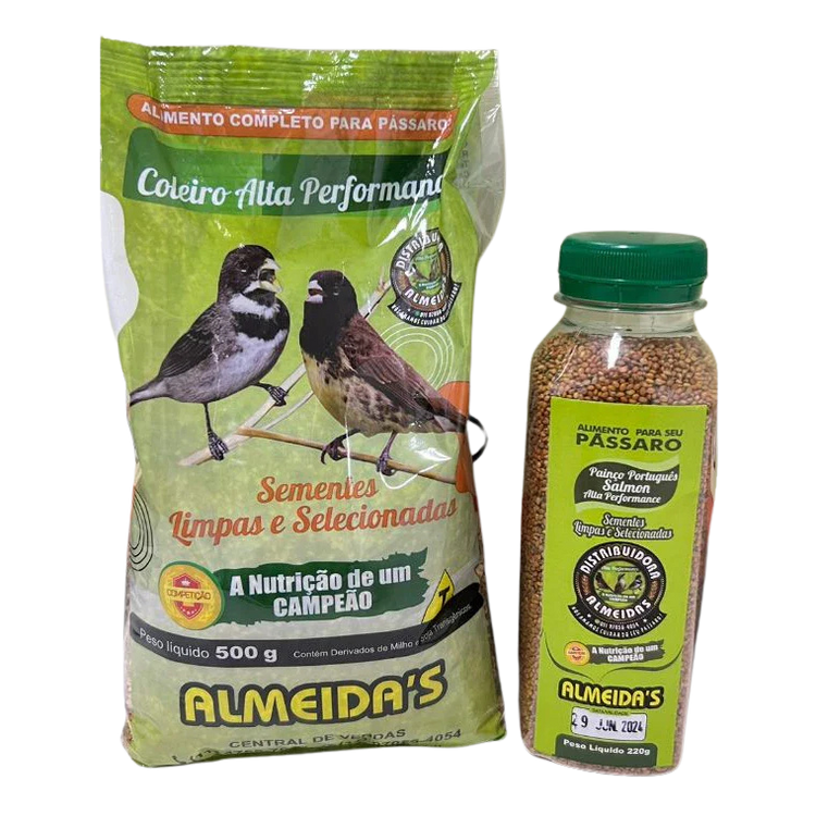 Combo Econômico: 1 COLEIRO ALTA PERFORMANCE + 1 PAINÇO SALMON ALTA PERFORMANCE