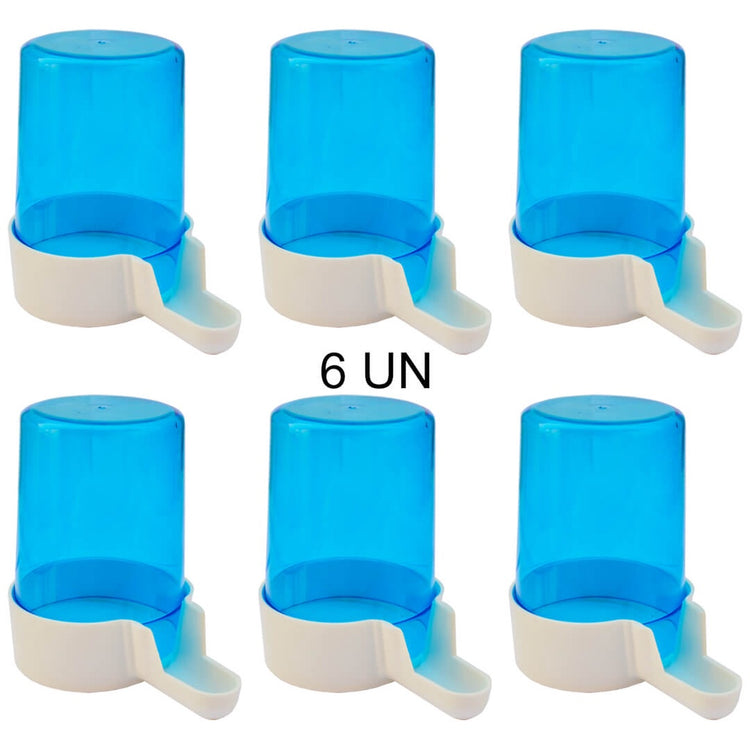 KIT c/ 6 - Bebedouro Azul 300ml em plástico - Malha fina ou malha larga