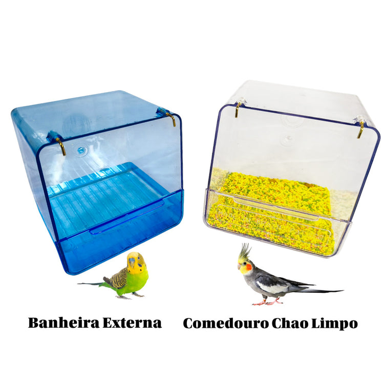 BANHEIRA EXTERNA P/ PÁSSAROS 500ML