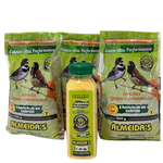 Kit ALTA PERFORMANCE contendo: 3 coleiro alta performance 500G e 1 canjiquinha alta performance 220G