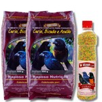 KIT - 2 MISTURAS CURIÓ, BICUDO E AZULÃO 500G + 1 ALCON CURIÓ 325G