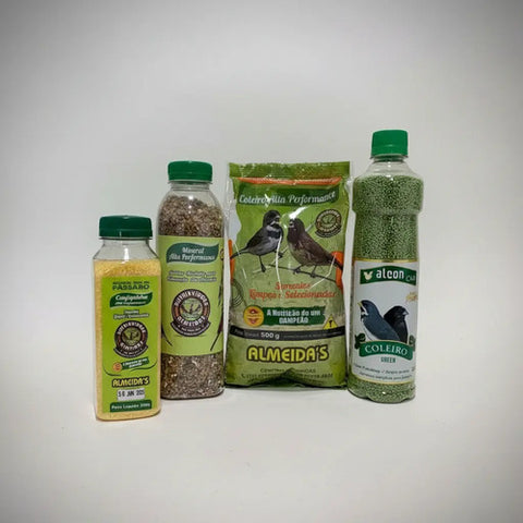 Kit Coleiro Alta Performance + Canjiquinha + Grit + Alcon