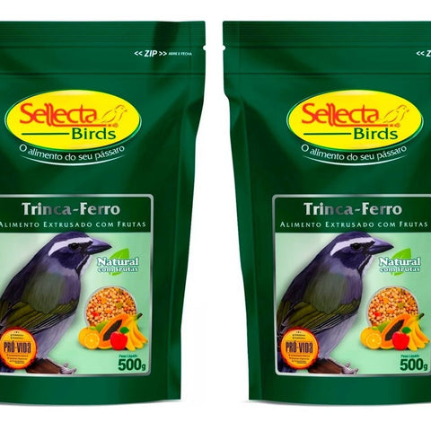 KIT 2 SELLECTA TRINCA FERRO NATURAL COM FRUTAS - 500G CADA