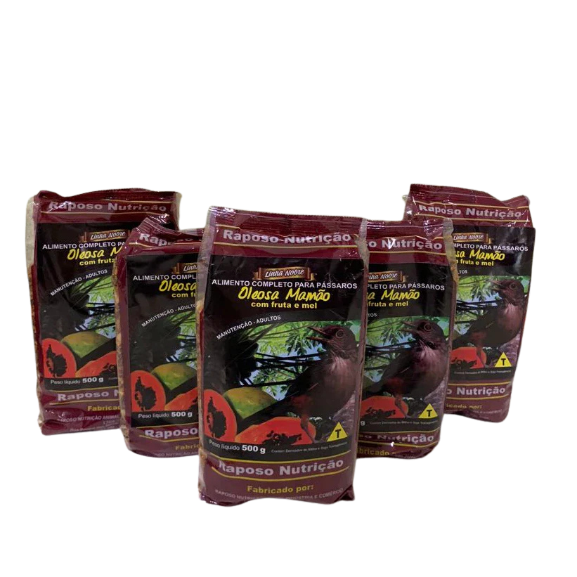 KIT C/5 OLEOSA MAMÃO 500GR - RAPOSO NUTRIÇÃO - LINHA NOBRE