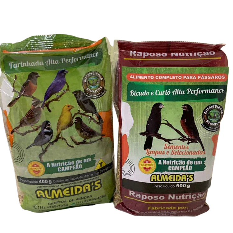 KIT - 1 BICUDO E CURIÓ ALTA PERFORMANCE + 1 FARINHADA ALTA PERFORMANCE