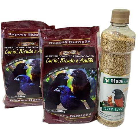 KIT - 2 CURIÓ, BICUDO e AZULÃO + 1 ALCON TOP LIFE 325G