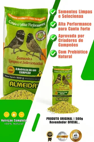 Kit Coleiro Torneio Almeidas Ração Extrusada Farinhada Canto