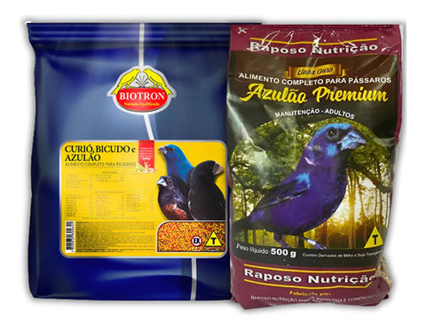 Ração Azulão Premium + Biotron Curió Bicudo | Kit Completo