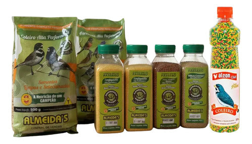 Kit Alimento Coleiro Torneio Alta Performance Almeidas Elite
