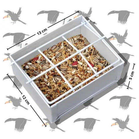 Comedouro de aço bico torto com grade – 500ml