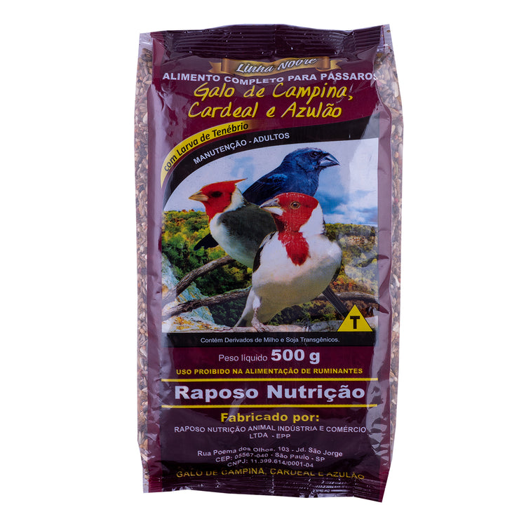 MISTURA PARA GALO DE CAMPINA, CARDEAL E AZULÃO - 500G