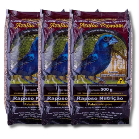 KIT - 3 MISTURA DE  AZULÃO PREMIUM - 500G cada