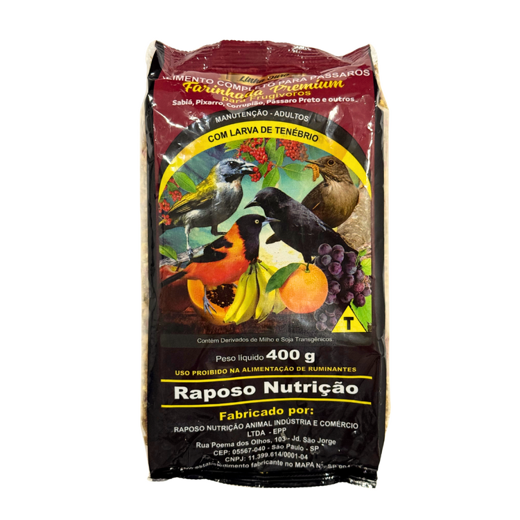 KIT TRINCA FERRO: 1 FARINHADA PREMIUM + 1 SEMENTES COM TENEBRIO - 400G CADA