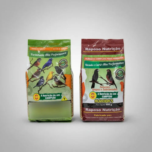 Kit Bicudo E Curió Alta Performance + Farinhada Premium