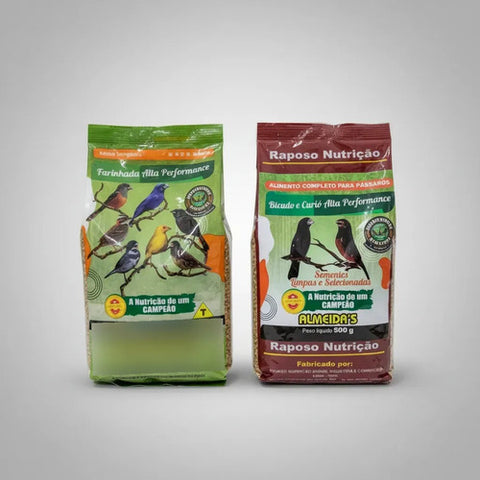 Kit Bicudo E Curió Alta Performance + Farinhada Premium