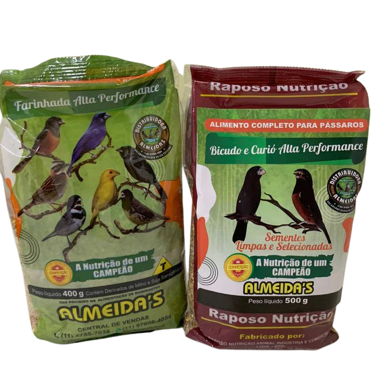 KIT - 1 BICUDO E CURIÓ ALTA PERFORMANCE + 1 FARINHADA ALTA PERFORMANCE