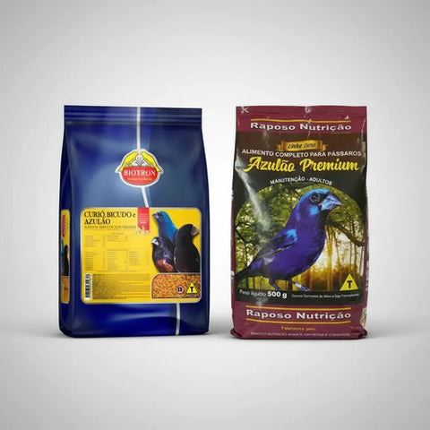 Ração Azulão Premium + Biotron Curió Bicudo | Kit Completo
