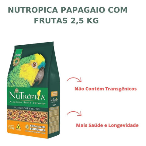 NUTROPICA PAPAGAIO COM FRUTAS 2,5KG